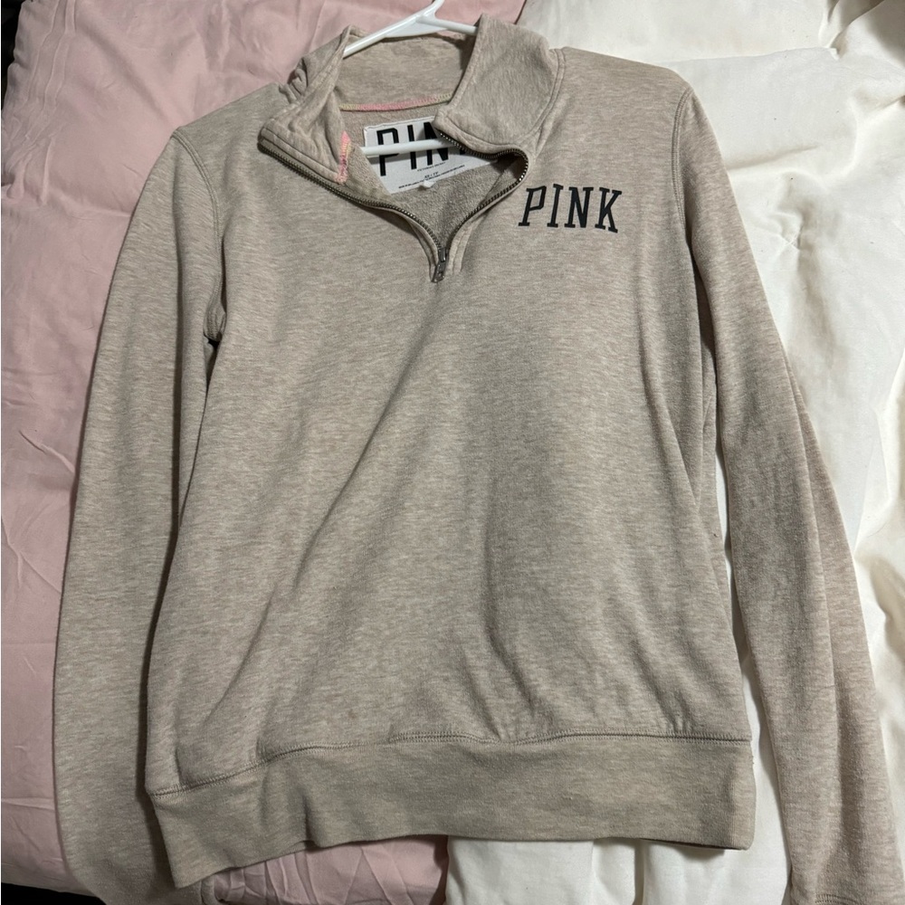 Cute quarter zip PINK sweatshirt